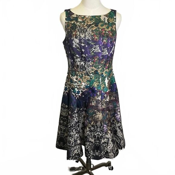 House of CB Women's Size 8 Multicolored Sleeveless Fit Flare Dress - Picture 1 of 9